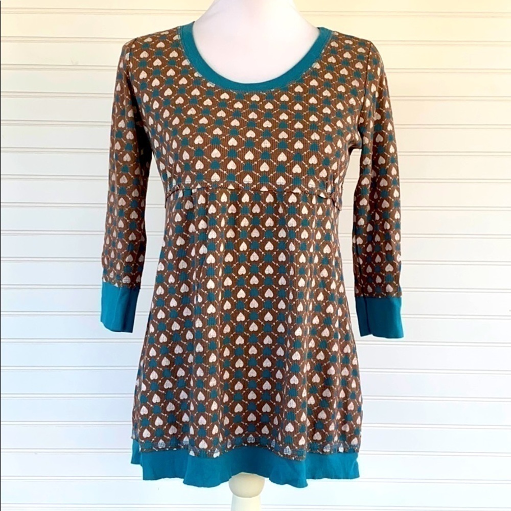 Papaya‎ Heart print Tunic Blouse
